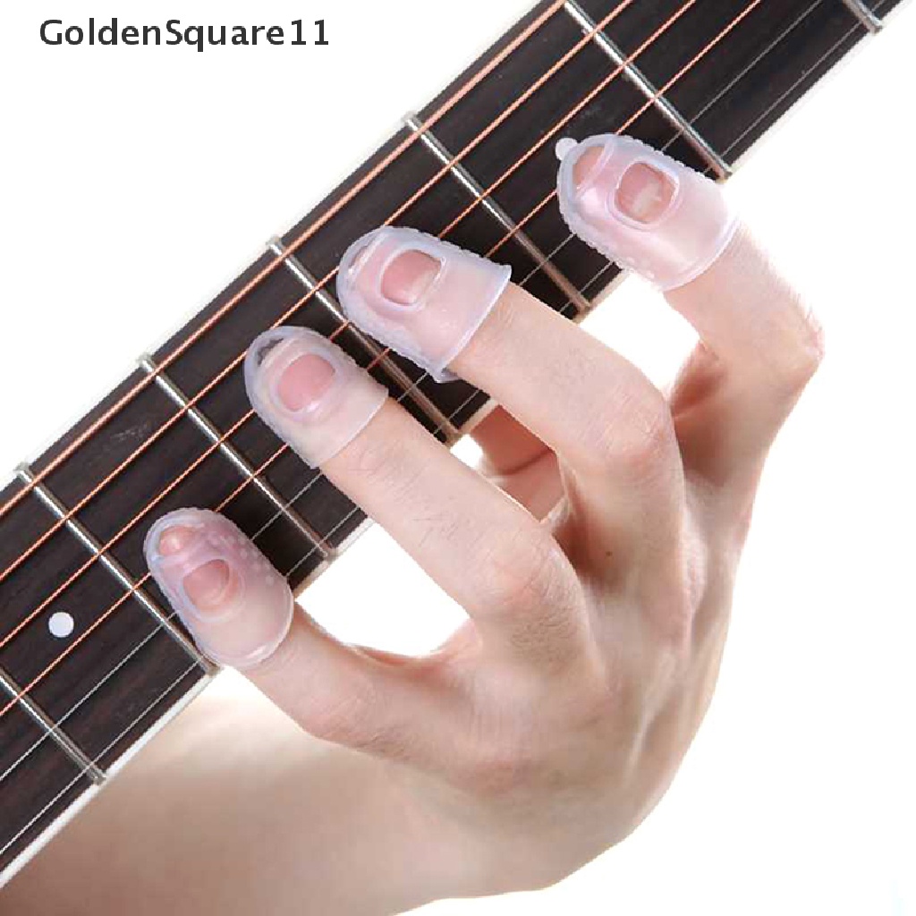 Set 4 Miếng silicone Bọc Ngón Tay Chơi Đàn guitar bass ukulele Goldsquare11