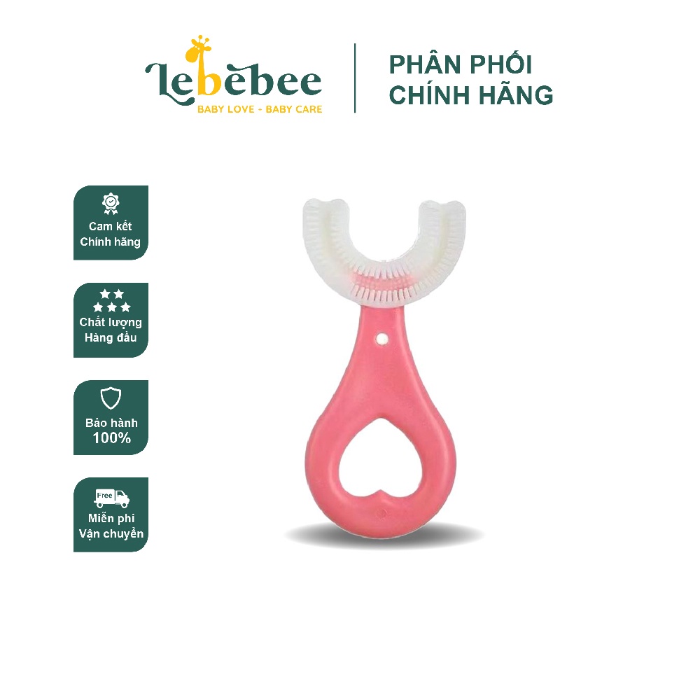 Honper- Bàn chải đánh răng silicon hình chữ U (Màu hồng)