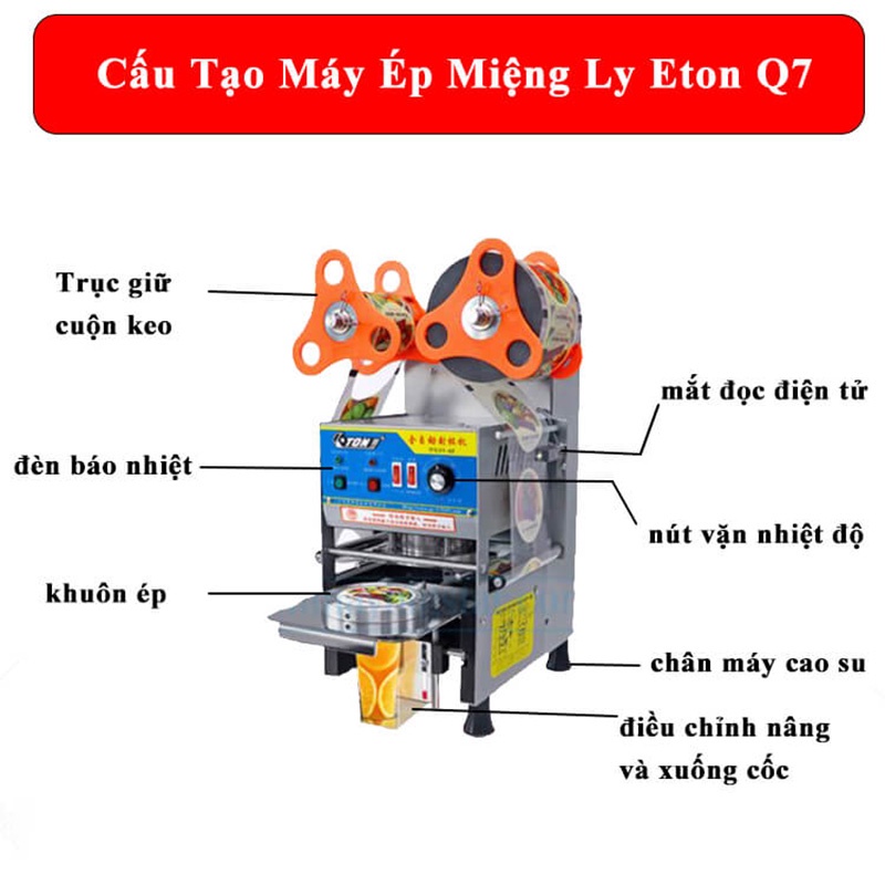 Máy Ép Miệng Ly Tự Động ABG ETON Chuyên Dụng Dành Cho Nhà Hàng, Quán Ăn