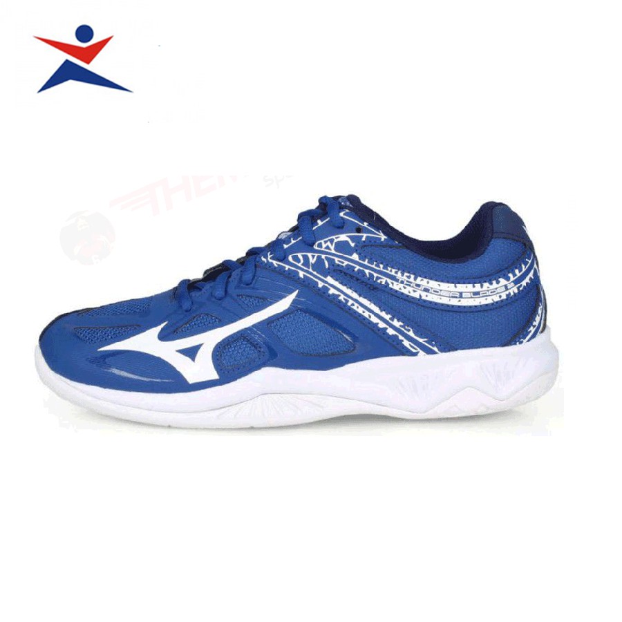 Giày cầu lông - Giày bóng chuyền Mizuno Thunder Blade 2 V1GA197006 mẫu mới, chống lật cổ chân, dành cho nam, đủ size