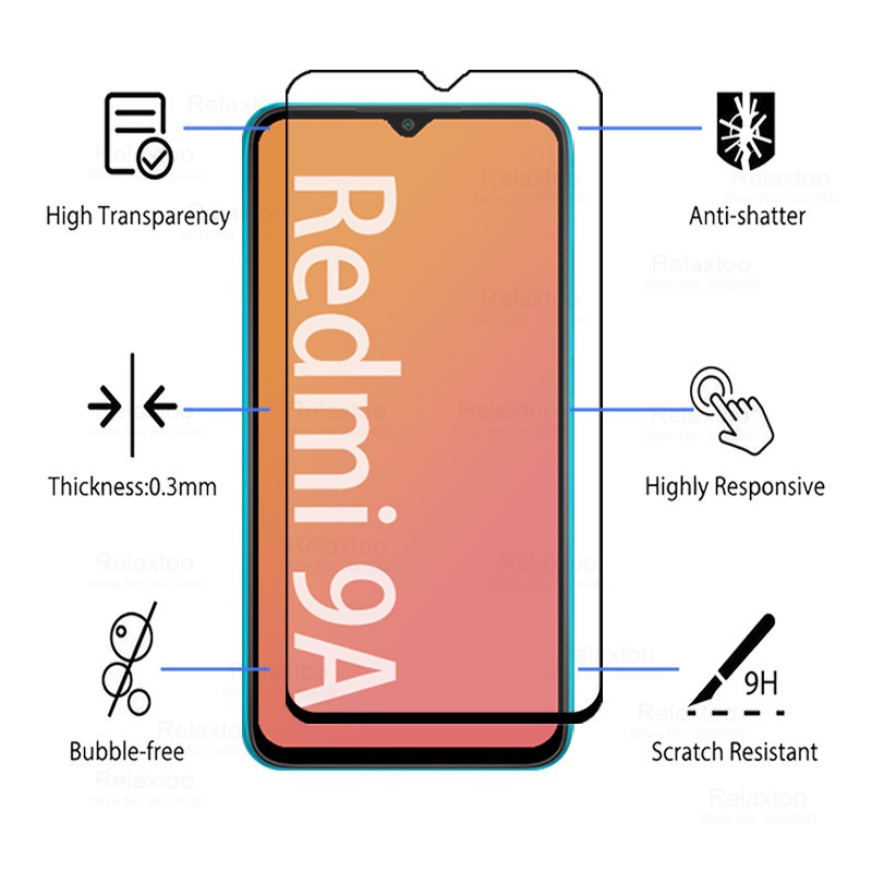 Set 1/2 kính cường lực bảo vệ màn hình cho Xiaomi Redmi 9a 9c Redmi 9 A C A9 C9 Redmi9A Redmi9C