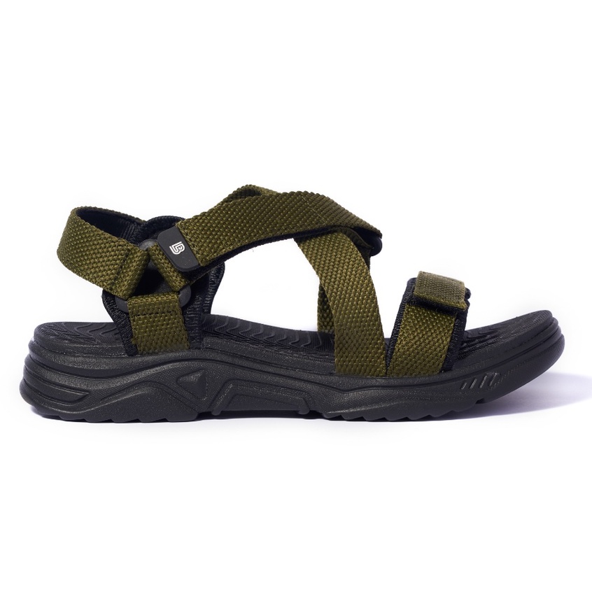 Giày Sandal Nam The Bily 02 Quai Chéo Đôi - Xanh Rêu