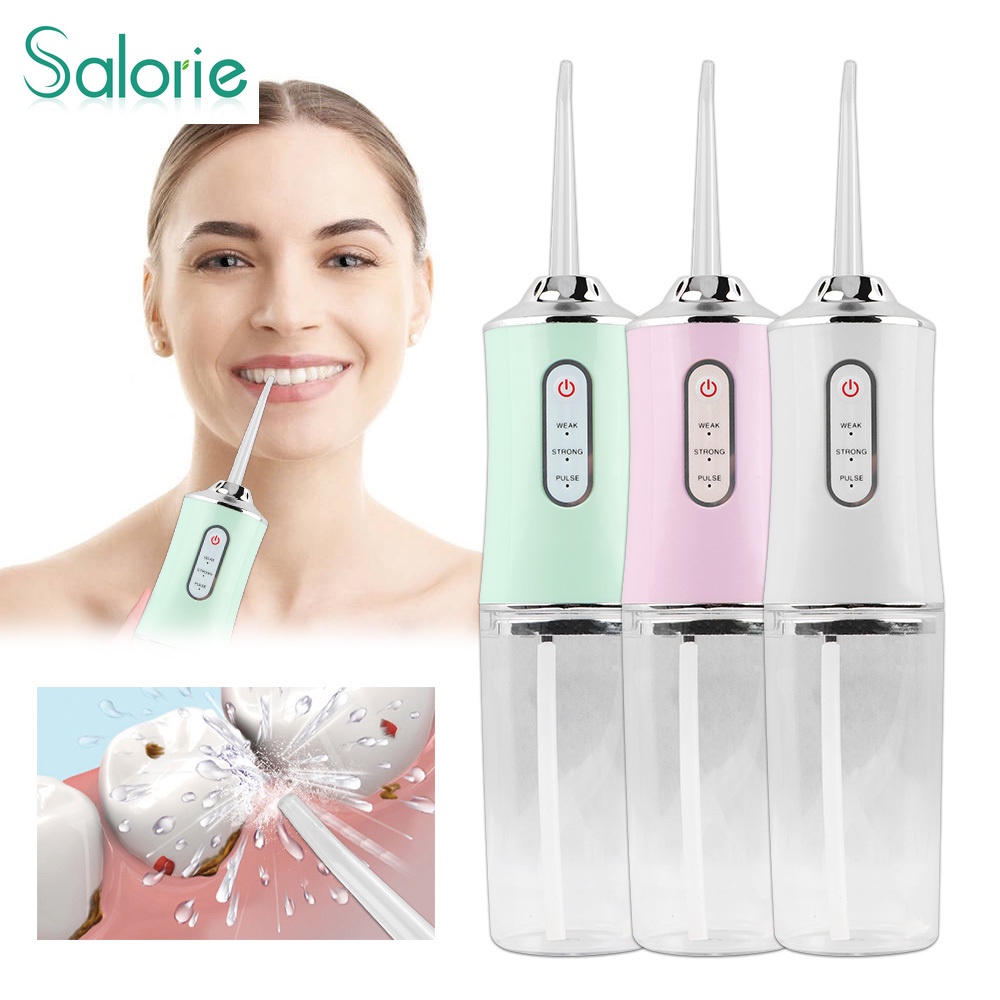 Máy Phun Nước Vệ Sinh Răng Miệng Cổng USB 220ml 3 Chế Độ IPX7 1400rpm
