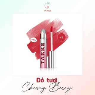 Son Kem Lì Dưỡng Môi Takke Đỏ Tươi Cherry Berry