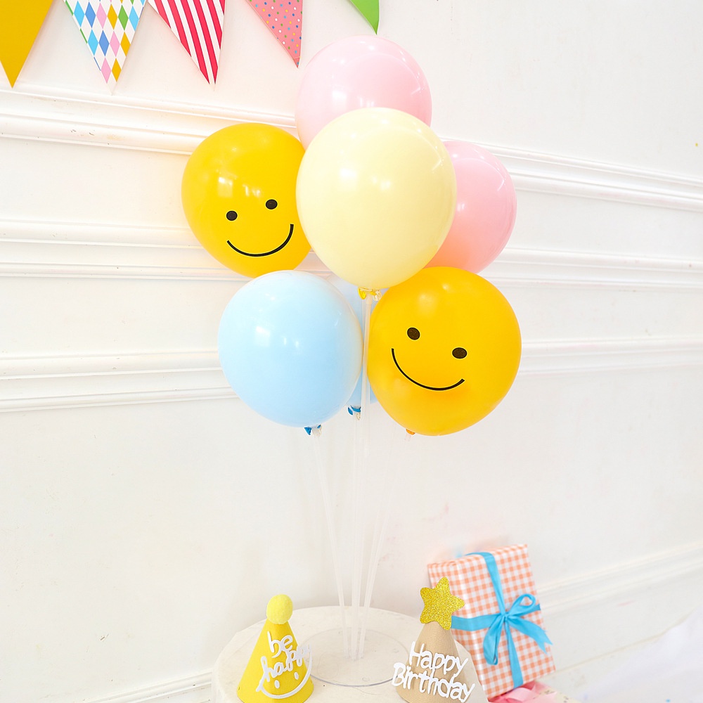 Set 5 Bóng In Hình Mặt Cười Vàng Chanh Phong Cách Hàn Quốc