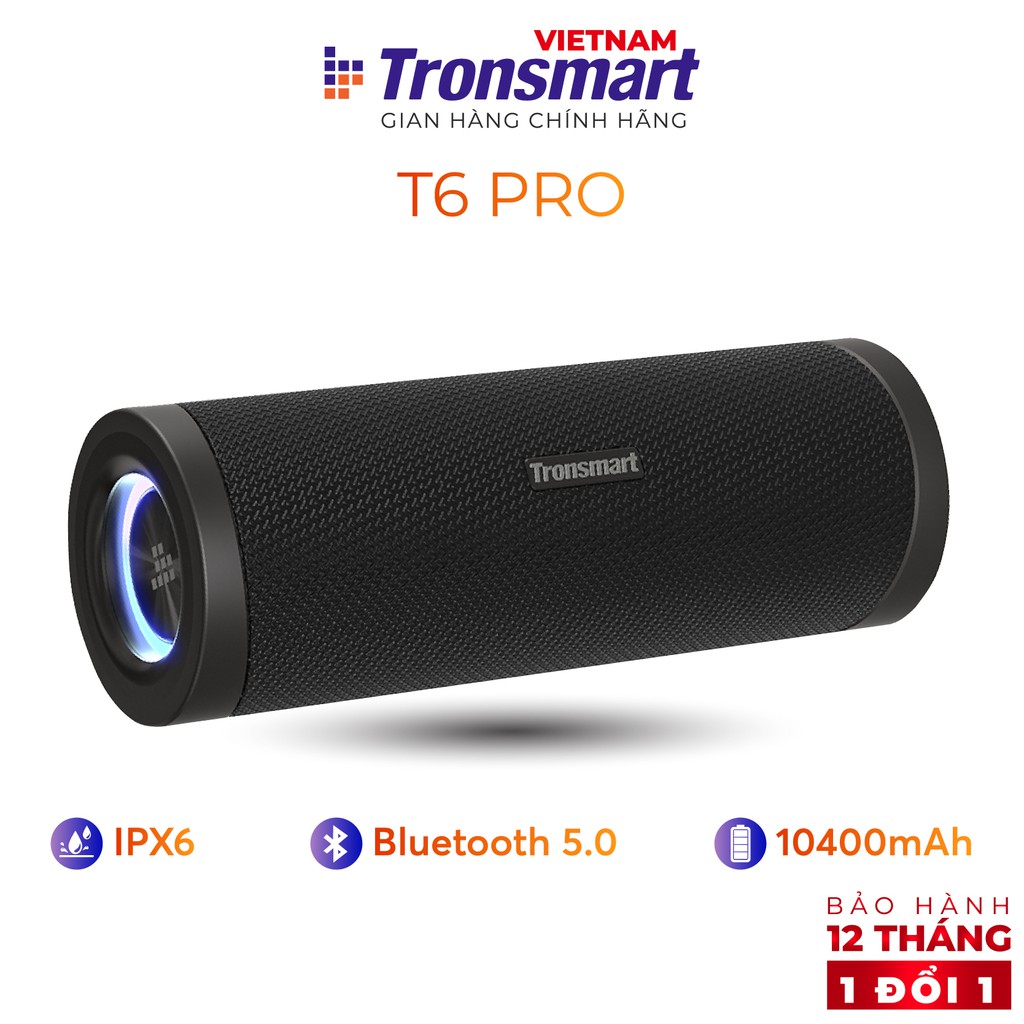 [Mã ELHACE giảm 4% đơn 300K] Loa Bluetooth Tronsmart T6 Pro 45W Chống nước IPX6 Ghép nối 2 loa - Hàng chính hãng