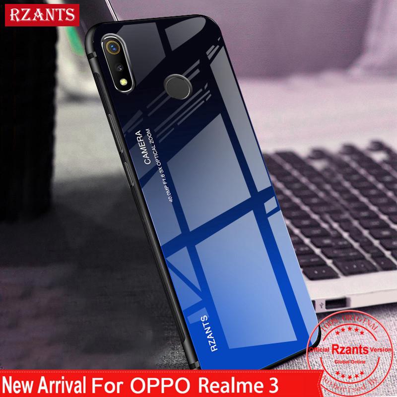 Ốp lưng kính cường lực màu gardient dành cho điện thoại OPPO Realme 3