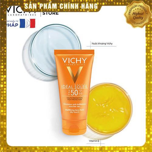 Vichy Ideal Kem Chống Nắng Chính Hãng Không Nhờn Rít SPF 50 UVA +UVB 50ml
