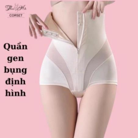 Quần Gen Nịt Bụng Su Định Hình Cạp Cao Có Khóa Kéo,Móc Cài Gen Siêu Chặt Chất Cực Đẹp