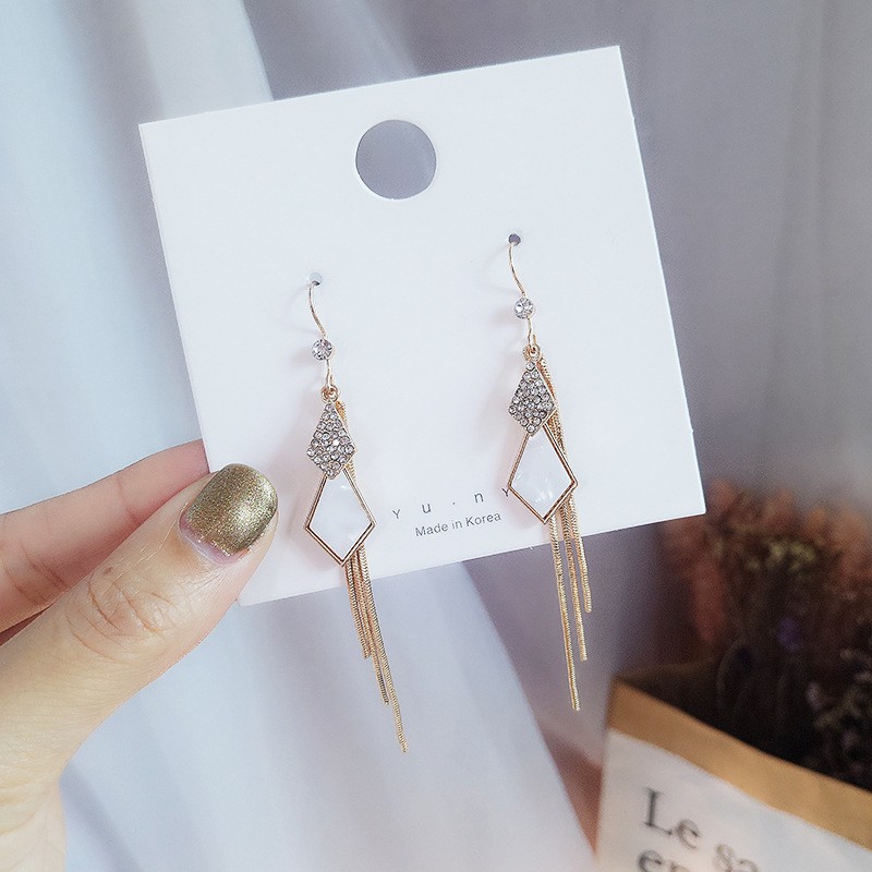 🔥 Khuyên tai nữ tua rua dáng dài nhỏ xinh Hàn Quốc - Bông tai BT130