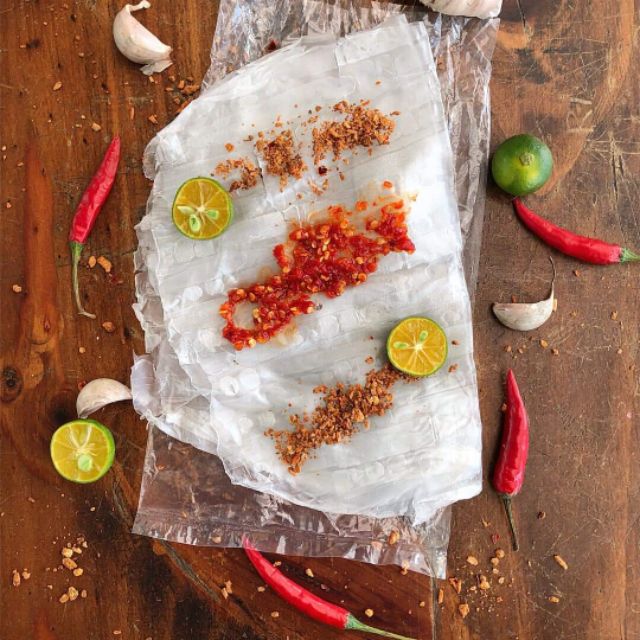 Bánh tráng ớt siêu cay. Combo 10 bịch