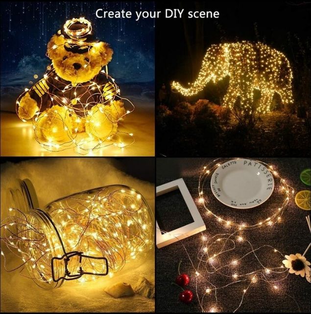 • HCM •Dây Đèn LED Đom Đóm Fairy Light 20M Điều Khiển Từ Xa 8 Chế Độ