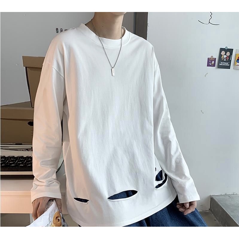 Áo Thun Nam Dài Tay Cổ Tròn Thời Trang Hàn (M-5Xl) | BigBuy360 - bigbuy360.vn