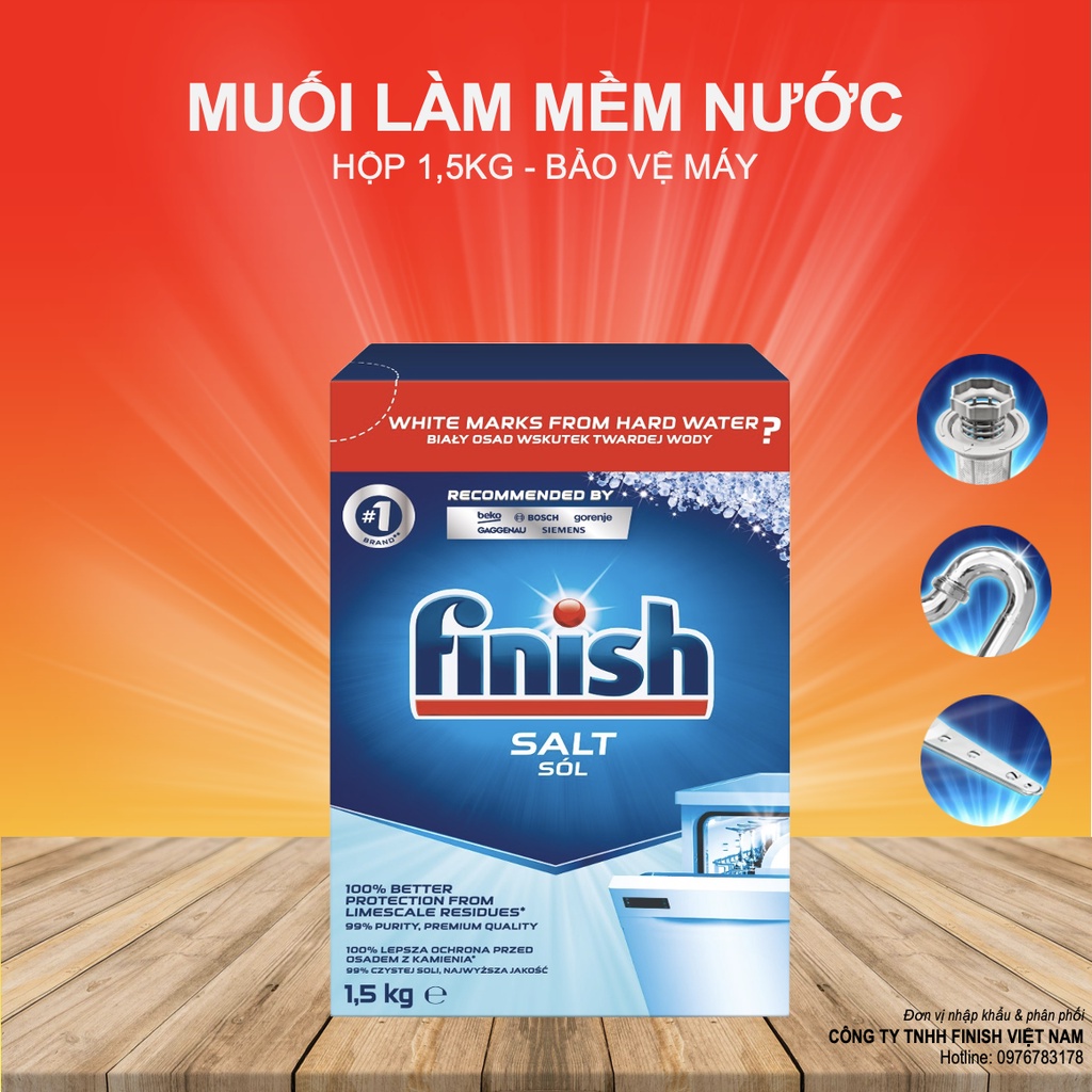 Combo 05 Món Viên Rửa Chén Finish Classic Mega Rửa Cực Sạch Nhập Khẩu Châu Âu Chính Hãng 110 Viên/hộp