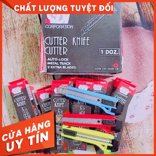 Sỉ/buôn: 12 cái dao rọc giấy SDI lớn chính hãng