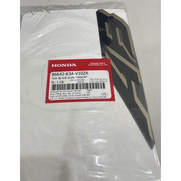 tem ab yếm ab 2022 Tem ốp trước honda+