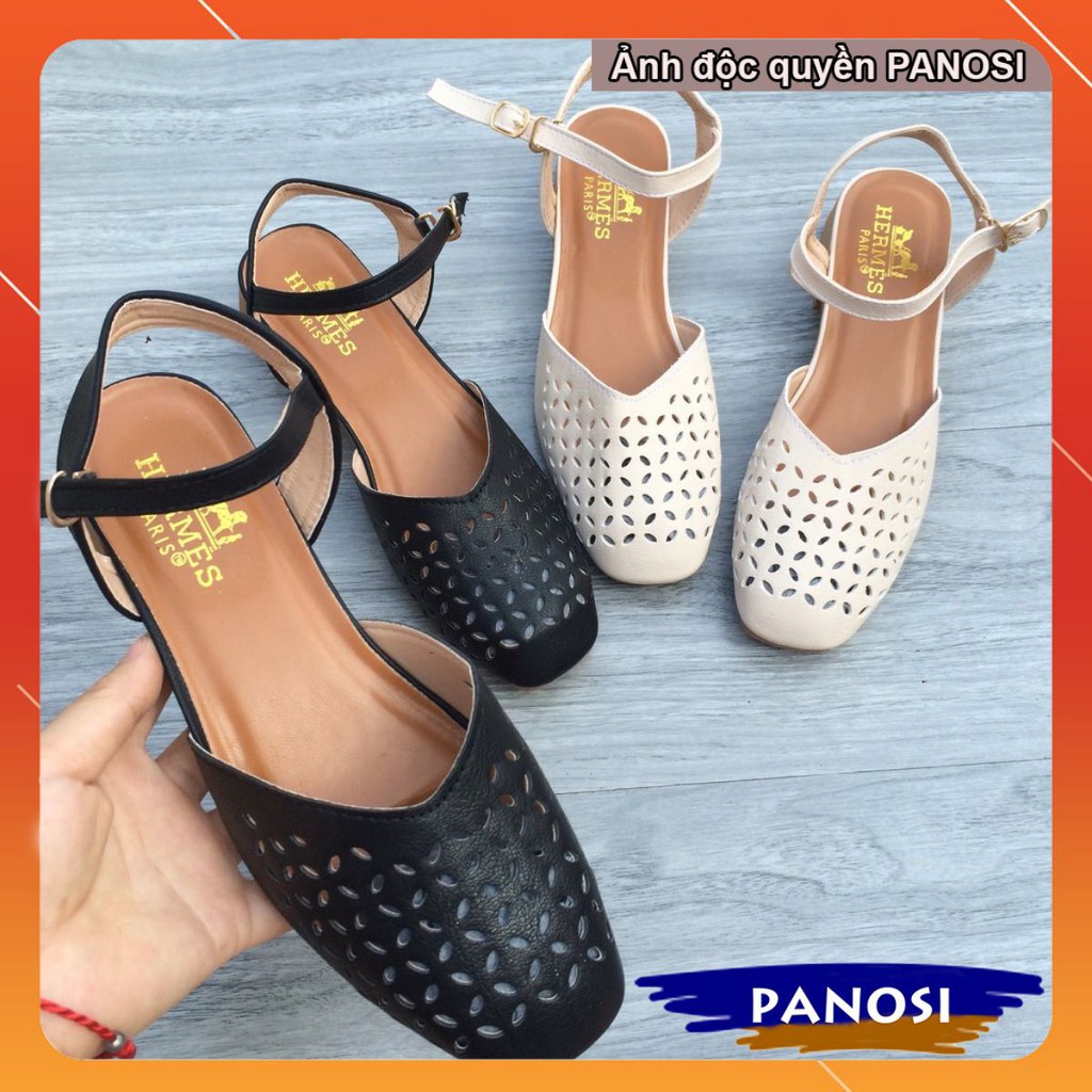 Sục mũi đục có quai hậu siêu hot 2 màu đen và kem