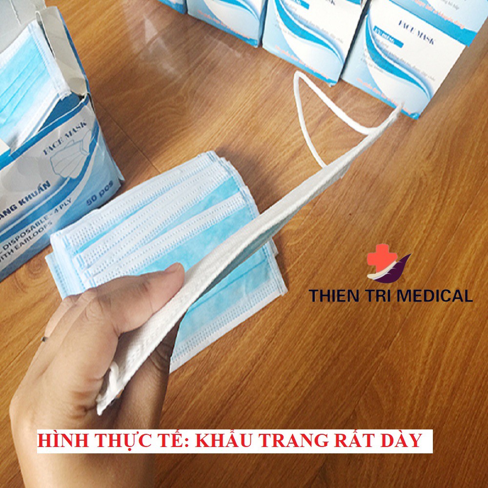 Khẩu trang y tế 4 lớp kháng khuẩn chính hãng - Có lớp lọc vi khuẩn