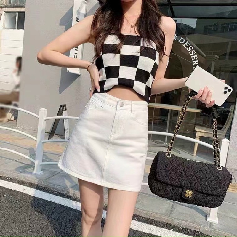 CHÂN VÁY A THÔ KAKI CO GIÃN DÁNG BASIC QUẢNG CHÂU MS17277