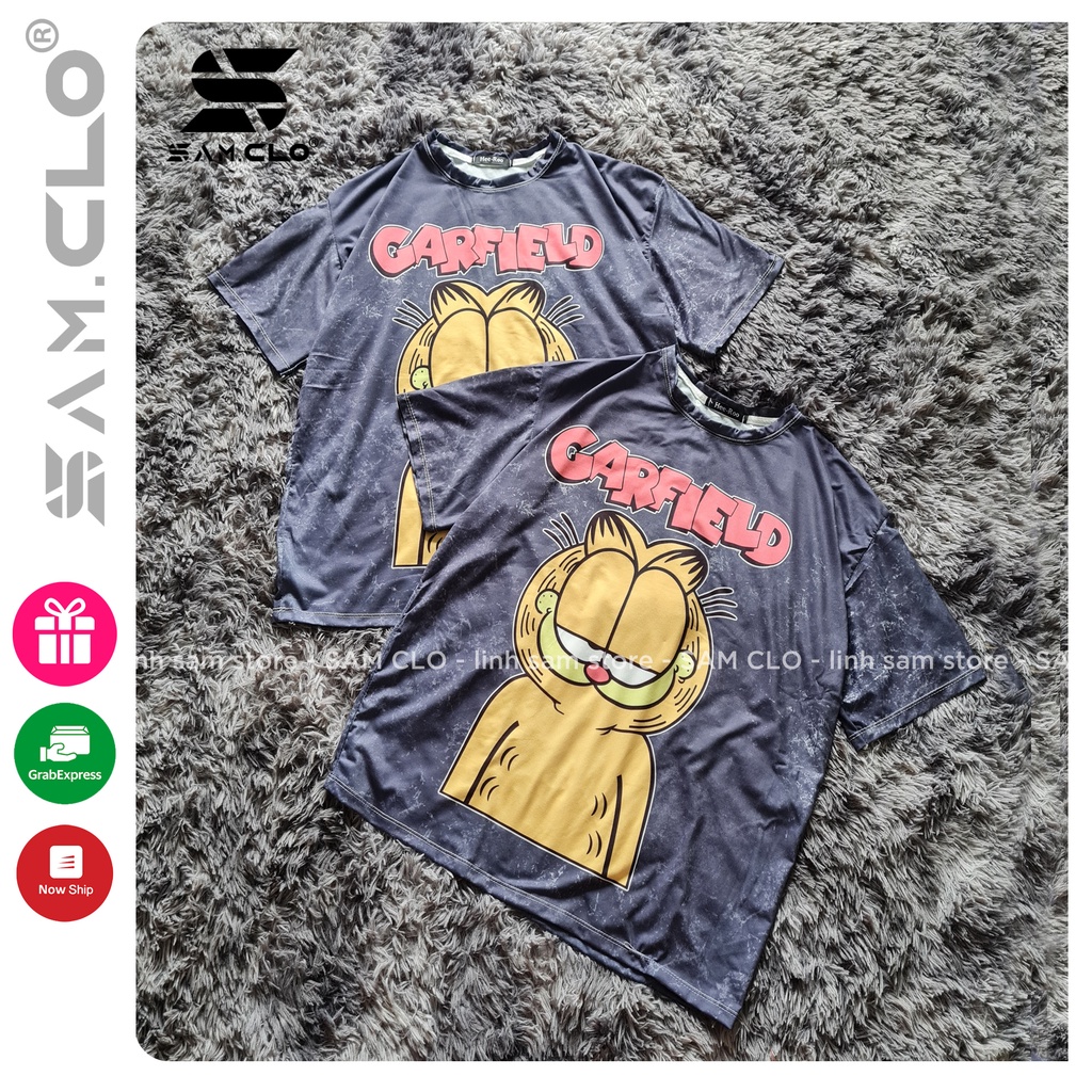 Áo thun in loang SAM CLO ulzzang nam nữ tay lỡ freesize phông form rộng dáng Unisex, mặc lớp, nhóm,cặp hình MÈO GARFIELD | BigBuy360 - bigbuy360.vn
