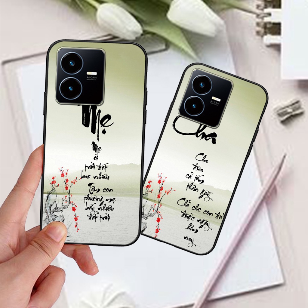 Ốp lưng Vivo Y22S / Y22 2022 bộ hình thư pháp an nhiên , tâm an sang trọng cao cấp