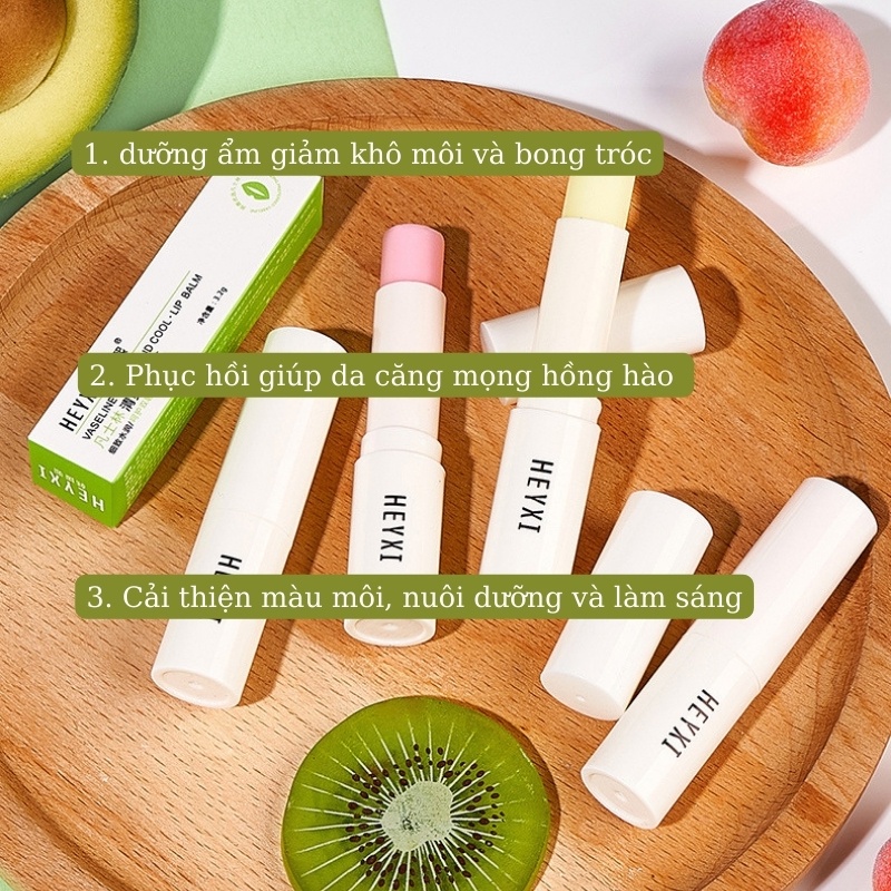 Son Dưỡng Ẩm Heyxi Han Yuanxi Có Màu Giúp Môi Căng Mọng Chống Nứt Nẻ Khô Môi Son Dưỡng Môi Dưỡng Ẩm Giữ Ẩm Lâu Phai Son
