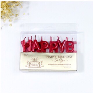 Combo 5 Nến Happy birthday nhũ (Loại 1)
