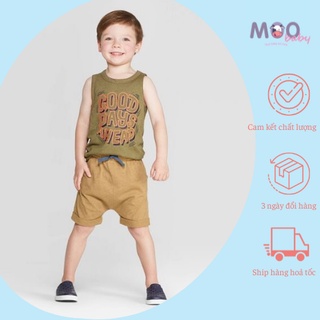 Set 2 quần short bé trai cat jack, quần cotton bé trai size 12m đến 5y