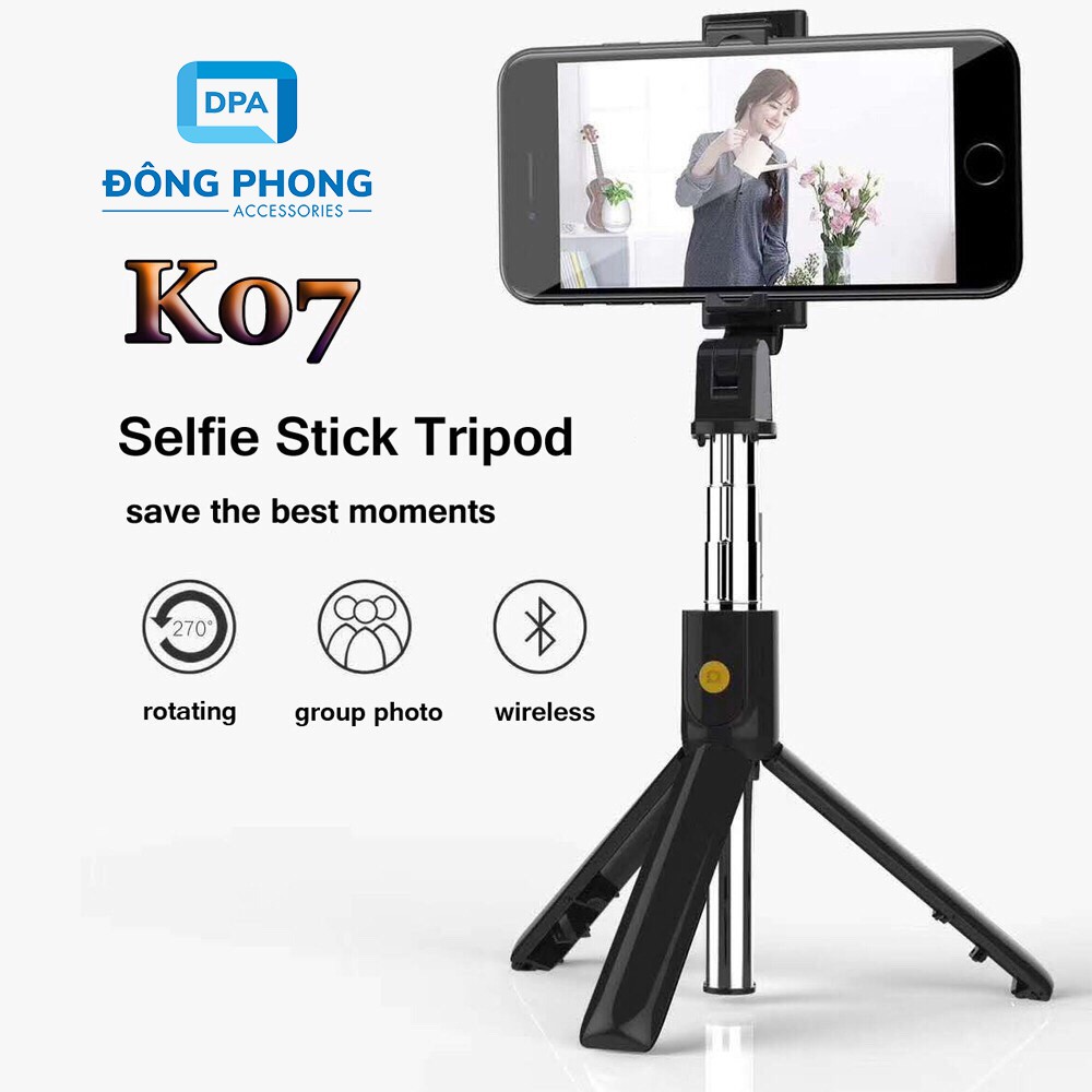 Gậy Tripod 3 Chân K07 Kết Nối Bằng Bluetooth | BigBuy360 - bigbuy360.vn