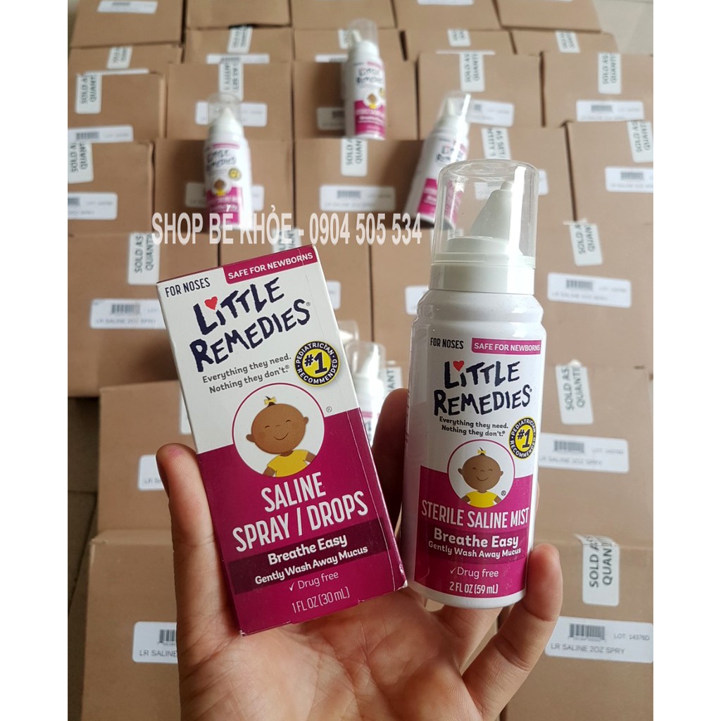 Xịt mũi Little Remedies - Nước muối Little Remedies