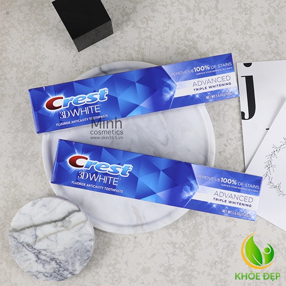 [CHÍNH HÃNG] Kem Đánh Răng Crest 3D Advanced Whitening Mỹ 158g