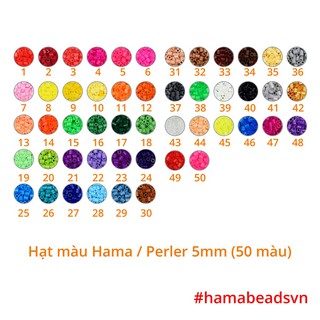 1000 hạt Perler beads, Hama beads, Hạt màu kì thú (Loại to 5mm)
