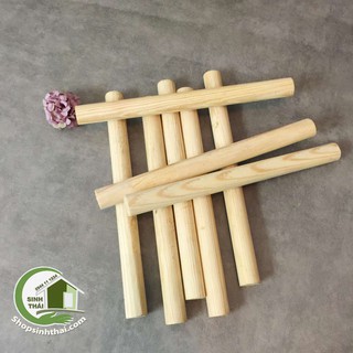 Cây gỗ tròn dài 24cm - gỗ thông tự nhiên đường kính 2cm
