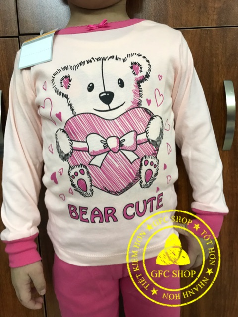 Bộ bé gái thu đông hồng nhạt 8-21 kg ( hình thật )