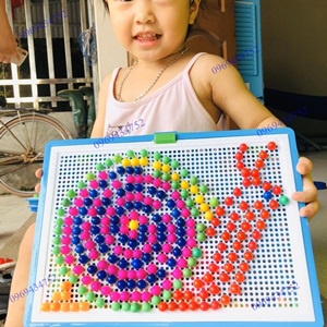 Đồ chơi xếp hình hạt nấm 300 chi tiết kích thước 29cm x 21cm