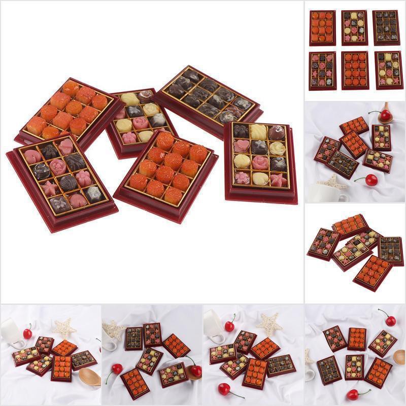 [HoMSI] 1/6 Dollhouse Mini Moon Cake Chocolate Model Kitchen Food Toy Doll House Decor SUU