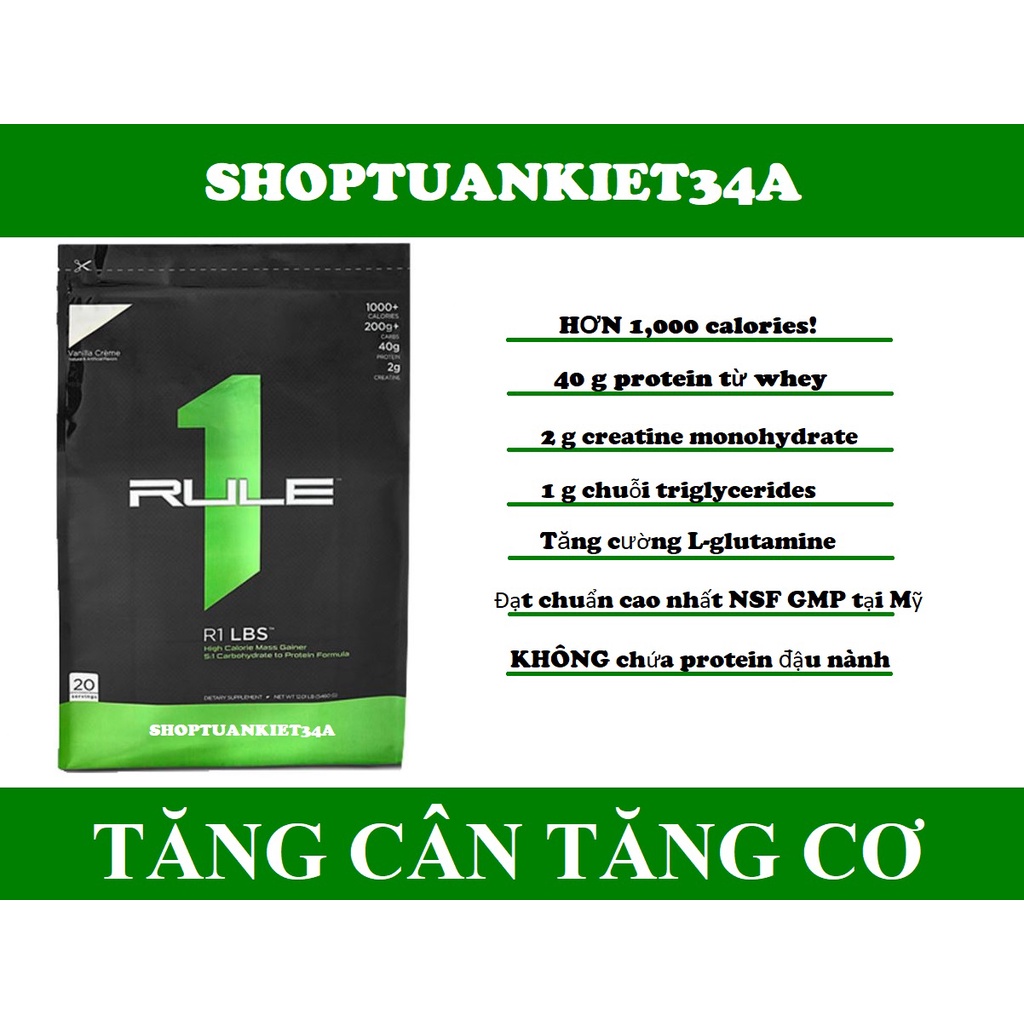 Tăng Cân Rule 1 Mass Gainer Chính Hãng