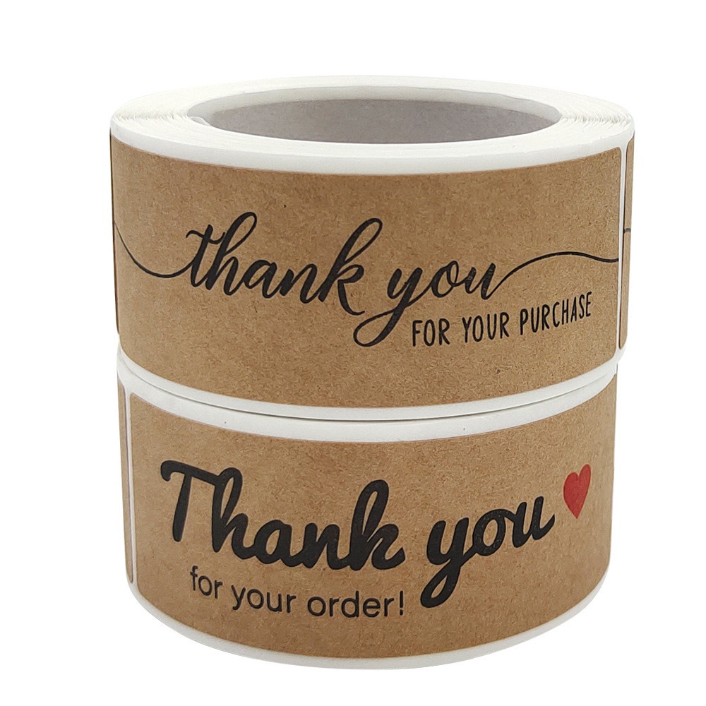Cuộn 120 Miếng Dán In Chữ Thank you for your order
