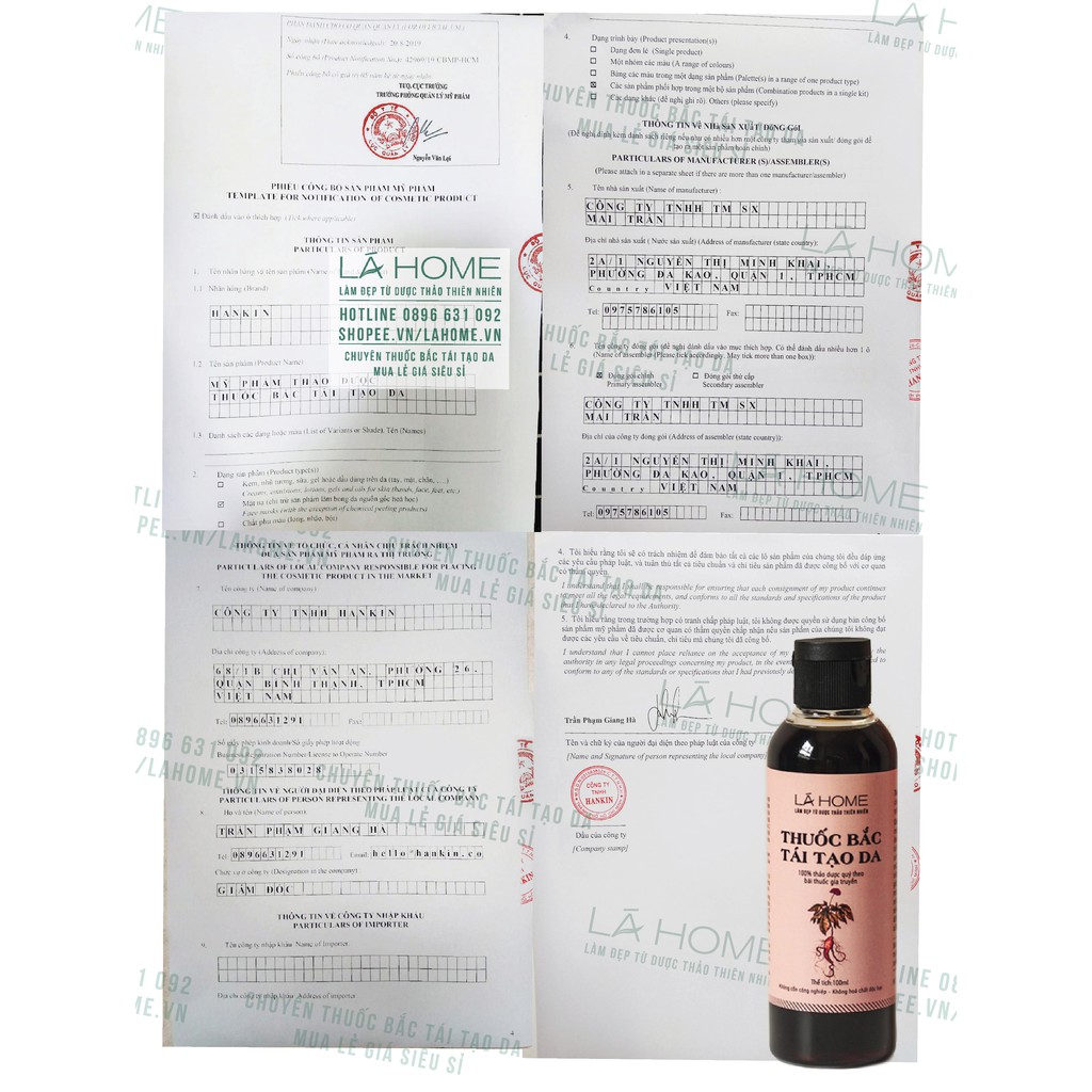 Đông Y Tái Tạo Da Lá Home 110ml  - Da Dầu Mụn, Da Khỏe, Da Sạm Nám