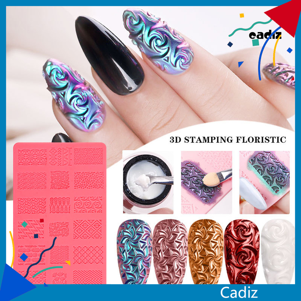 [Hàng mới về] Khuôn silicon tạo họa tiết nhiều màu sắc trang trí móng tay nghệ thuật thời trang dành cho phái đẹp