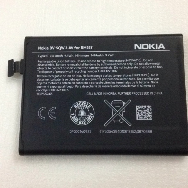 Pin nokia Lumia N930 chính hãng(BV-5QW)
