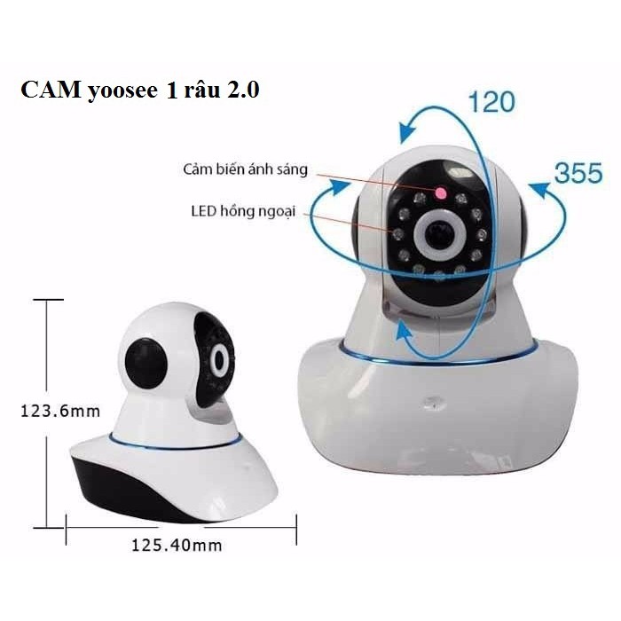 3 MẪU CAMERA YOOSEE 2.0 CAO CẤP TUYỂN CHỌN | FULL HD 1080P - Dễ Kết Nối Đa Thiết Bị | Lỗi 1 Đổi 1 - 50000