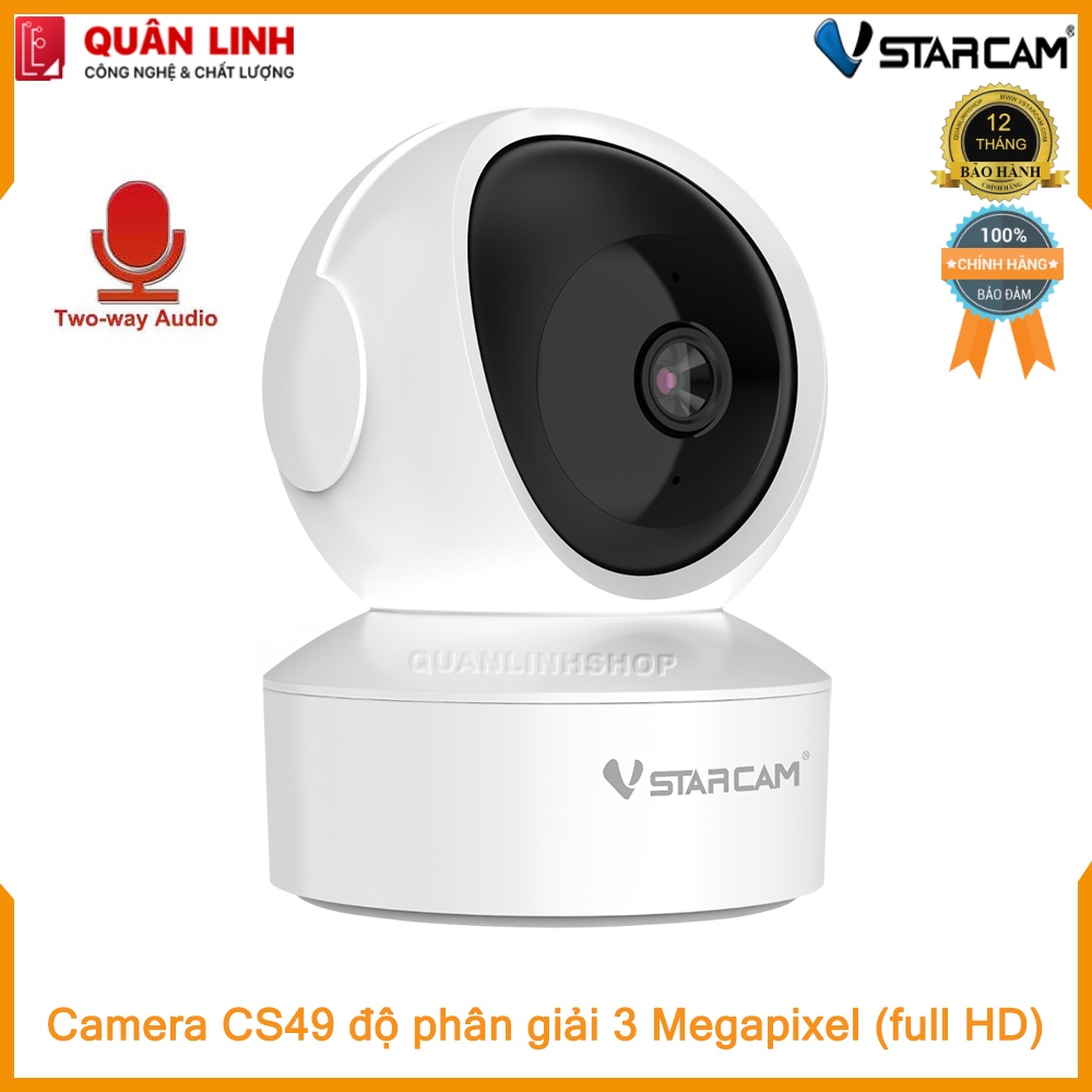 Camera trong nhà Vstarcam CS49 Full HD 1296P , tích hợp AI, bảo hành 12 tháng