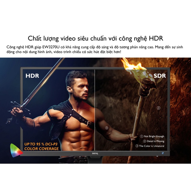 Màn hình BenQ EW3270U 32 inch 4K QHD 3840 x 2160 4ms 60Hz VA Freesync Speaker 2W x 2 | BigBuy360 - bigbuy360.vn