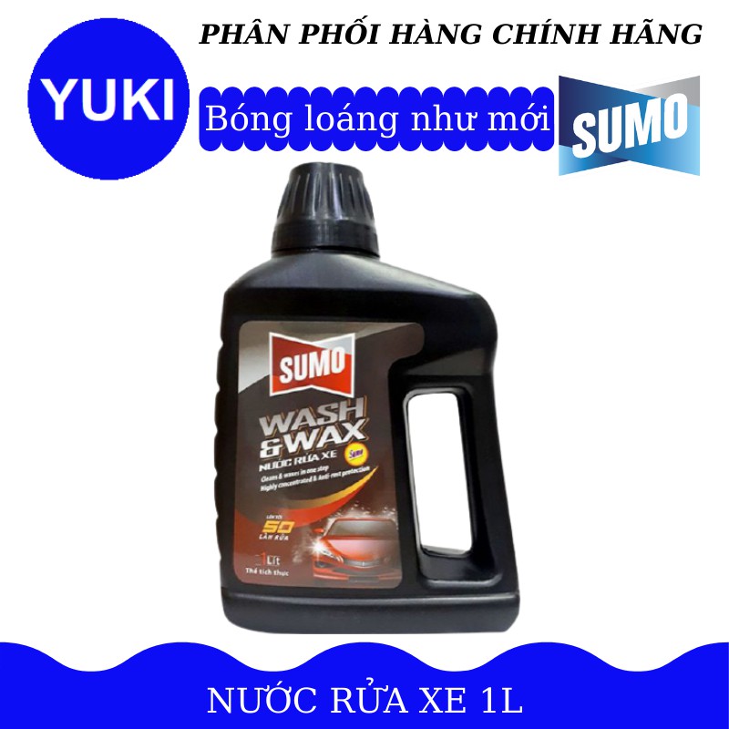 Nước Rửa Xe Bảo Vệ Màu Sơn Sumo WASH&WAX 1L [ YUKI MISE ]