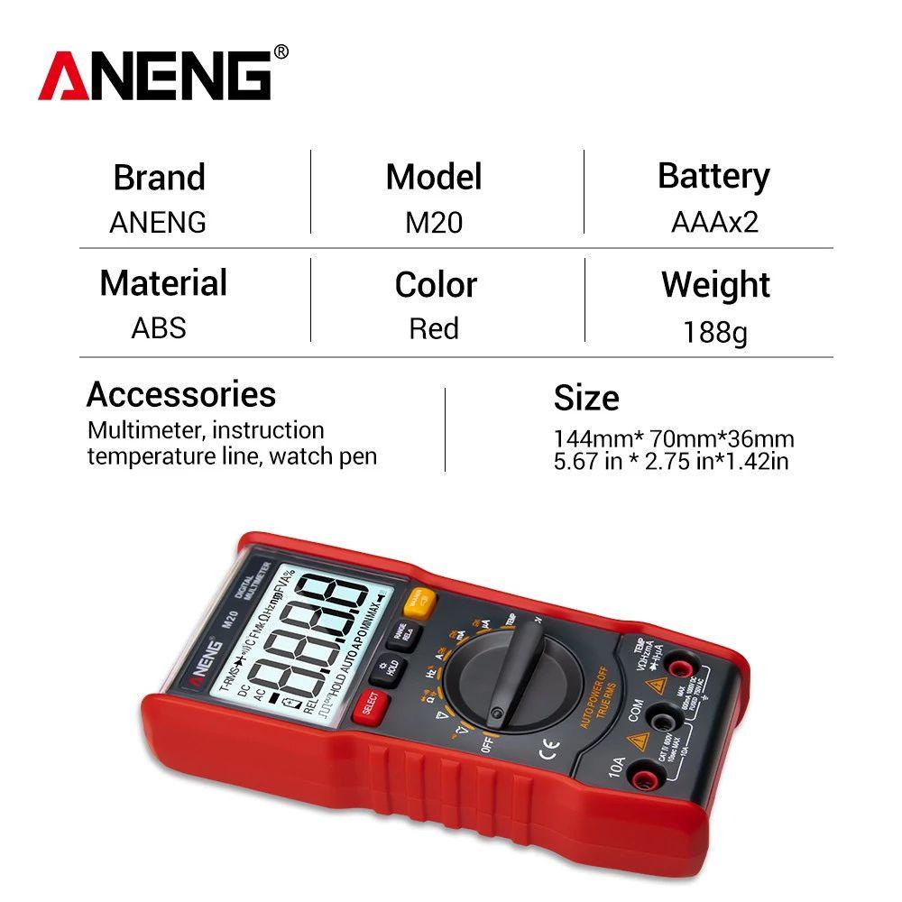 WATTLE Vạn Năng Kế Kỹ Thuật Số Với Màn Hình Hiển Thị AC / DC