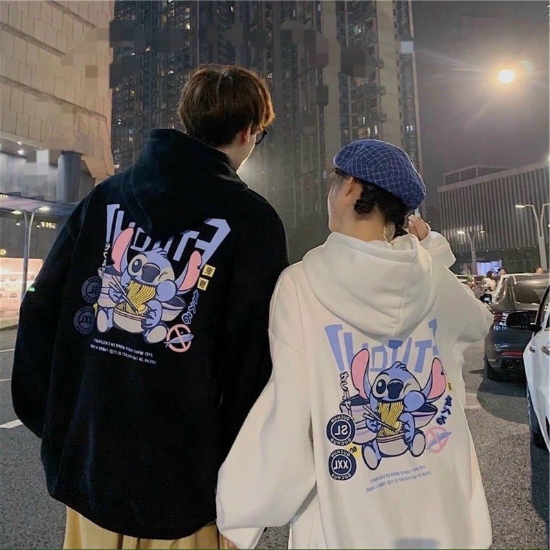 Áo khoác hoodie unisex nam nữ from rộng in hình STICK