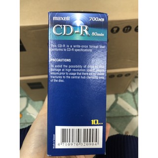 Đĩa trắng CD MAXELL lốc 10 đĩa (1 đĩa 1 vỏ)