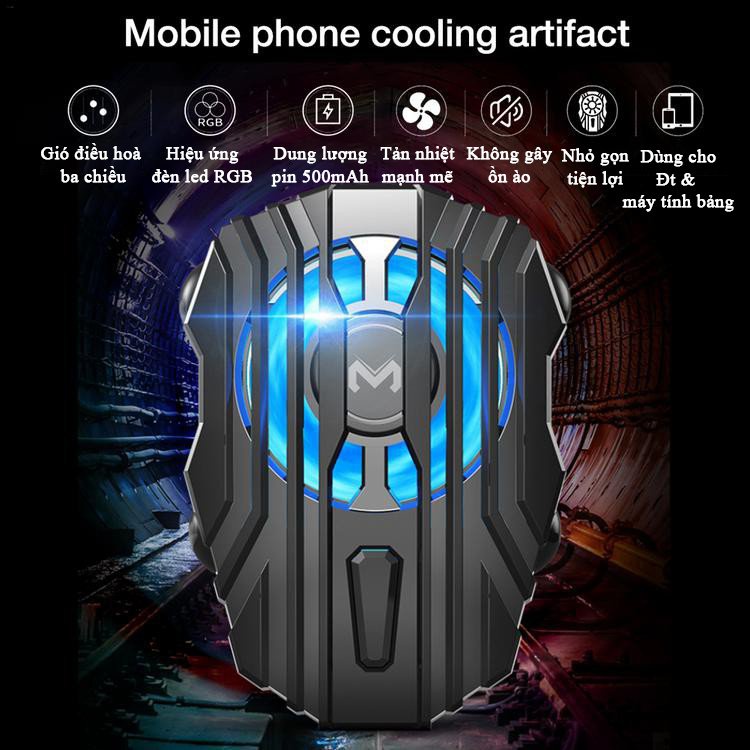 Quạt Tản Nhiệt Gaming FL01 Fl05 Làm Mát Điện Thoại Có LED RGB - Chính Hãng HD DESIGN