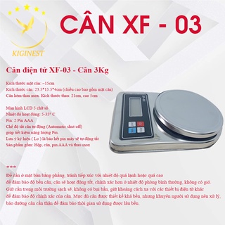 CÂN ĐIỆN TỬ XF-03 - CÂN YẾN SÀO- TẶNG KÈM THAU INOX